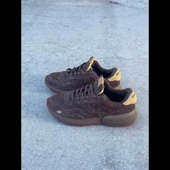 Saucony Jazz NXT x Universal Works Brown Mens Sz 8 FLAWLESS - Picture 5 of 7